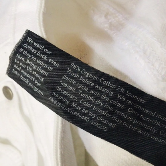 Eileen Fisher White Organic Cotton Stretch Skinny Jeans Pants, 2 - Picture 9 of 9